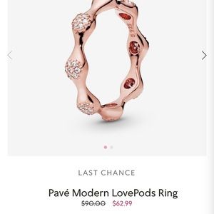Pavé Modern LovePods Ring size 4 NEW